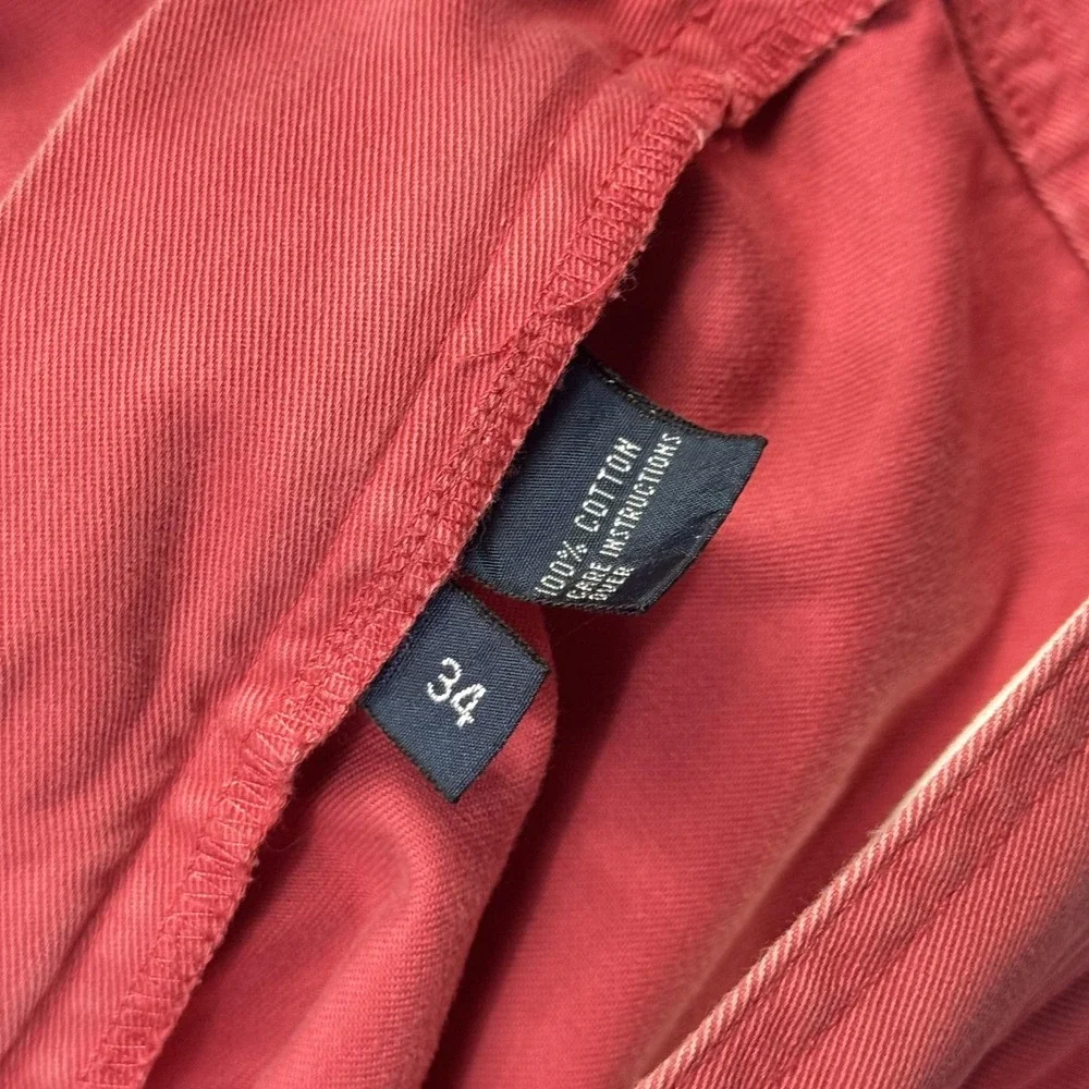 Polo Ralph Lauren Cargo Shorts Mens 34 Red Cotton Cargo Pockets 10 Inseam Casual